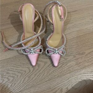 Mach & Mach double bow satin heels